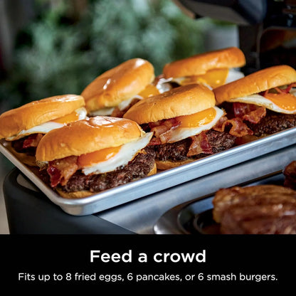 Ninja FlexFlame, Grill and Smoker, Electric and Propane Grill, Roaster, BBQ Grill, 5-in-1 Cooking System, 3 Burner, Digital Control, Outdoor Cooking, Griddle, Pizza Maker, Stainless Steel, PG301