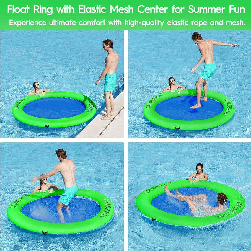 Round Floating Ring Hammock - Heavy Duty Inflatable Raft
