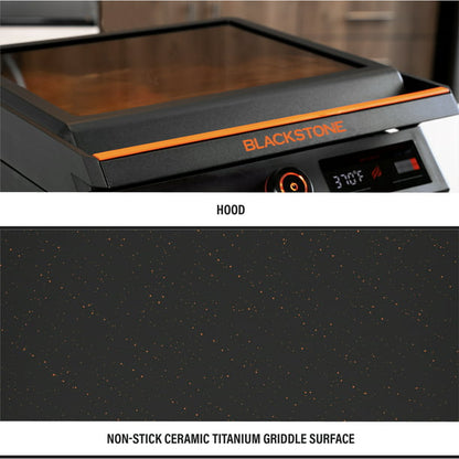 2025 Blackstone E-Series 17" Electric Tabletop Griddle with Hood, Black