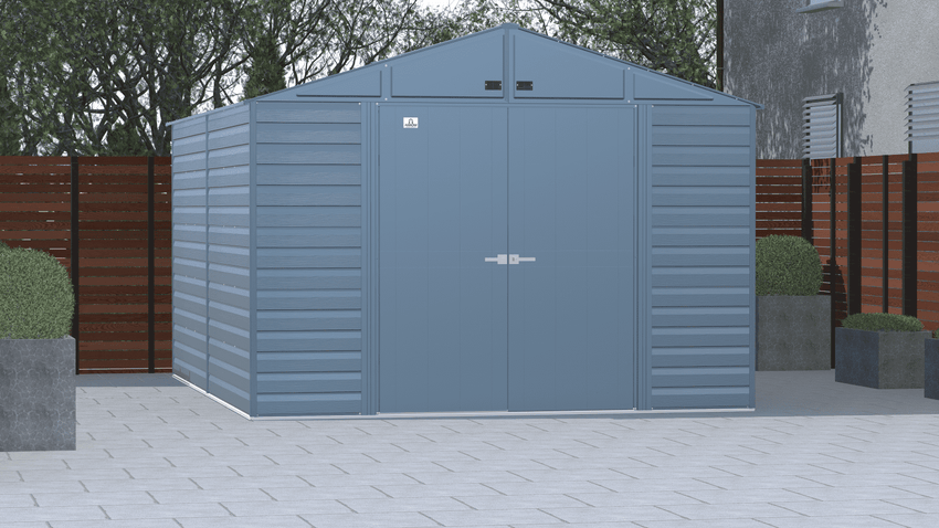 2025 Select Steel Storage Shed, 10x14, Blue Grey