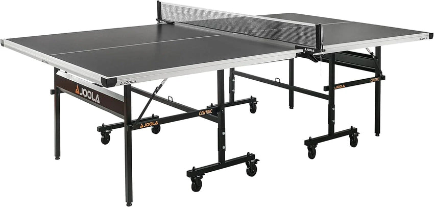 Inside Professional MDF Indoor Ping Pong Table with Quick Clamp Table Tennis Net and Post Set - 10 Minute Easy Assembly - Tournament Quality - Foldable with Single Player Playback Mode