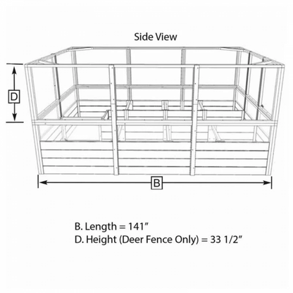 Deer Proof Cedar Complete Raised Garden Bed Kit ?8?x 8?x 20′?