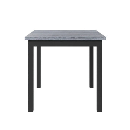 5 Piece Counter Height Dining Set, Wood Dining Table Set with Rectangle Table and 4 Upholstered High Back Chairs