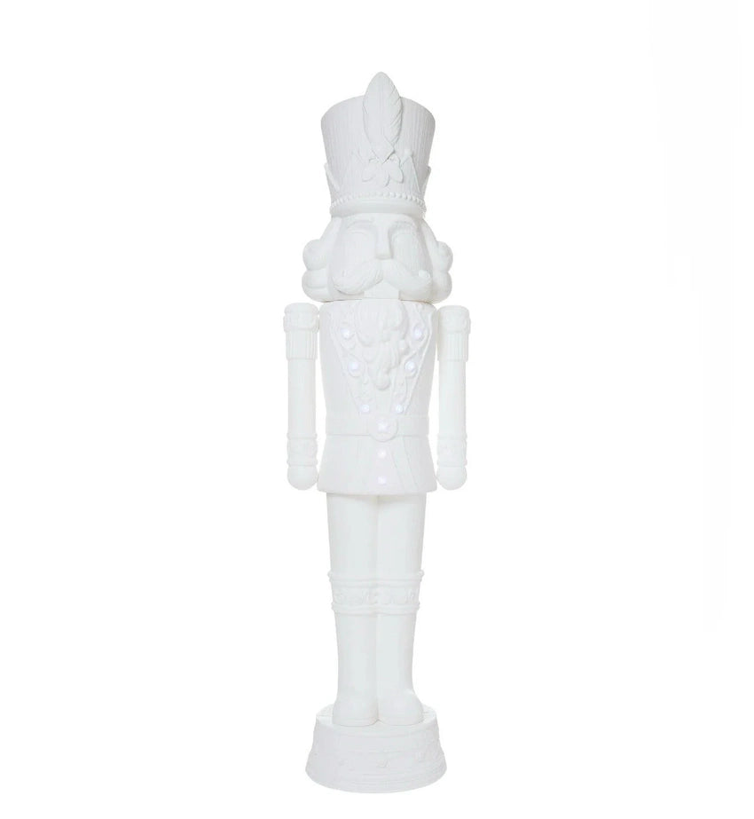 2025 Holiday Time 75” 6 Foot Nutcracker Christmas Statue Decoration, Lights/Music