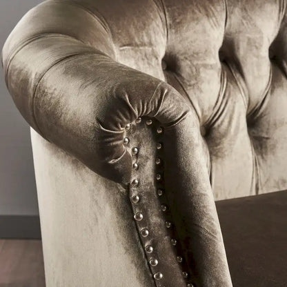 Milani Velvet Tufted Scroll Arm Loveseat by Christopher Knight Home
