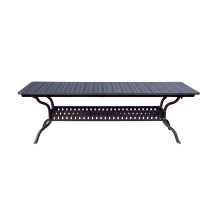 Nassau 11-Piece Patio Dining Set (with 2 Swivel Rockers) and 42 x 92 / 42 x 120  Rectangular Extension Dining Table