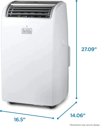 BLACK+DECKER Air Conditioner, 14,000 BTU Air Conditioner Portable for Room up to 700 Sq. Ft. with Remote Control, White