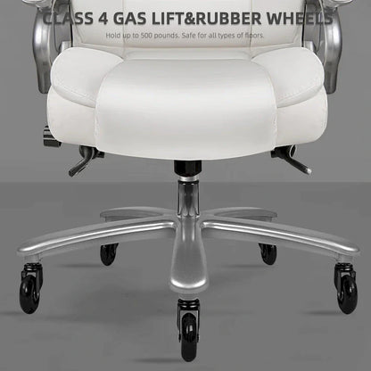 Bossin Big and Tall Executive Office Chair,500LBS Adjustable Lumbar Support Ergonomic Chair with High Back PU Leather Computer