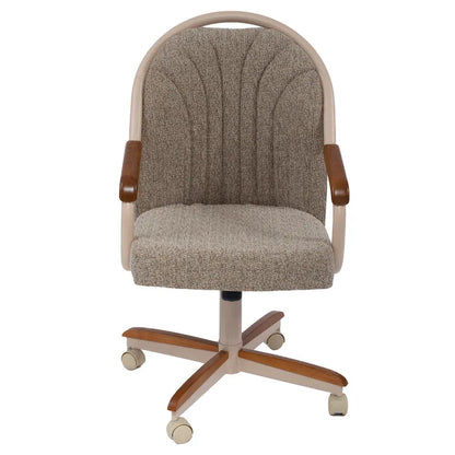 Casual Dining Cushion Swivel-and-Tilt Rolling Caster Chair