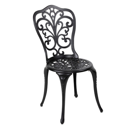 Nuu Garden 3-Piece Black Bistro Patio Set