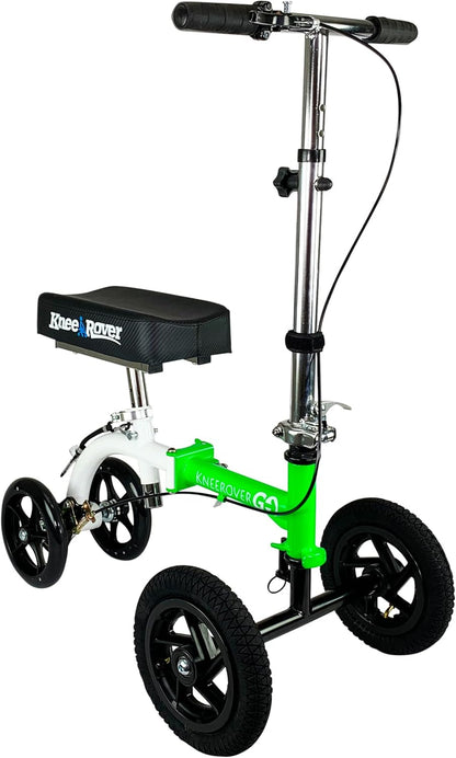 Most Compact All Terrain Knee Scooter for Adults for Foot Surgery Heavy Duty Knee Walker for Broken Ankle Foot Injuries Recovery Leg Scooter Best Knee Crutch Alternative (Green)