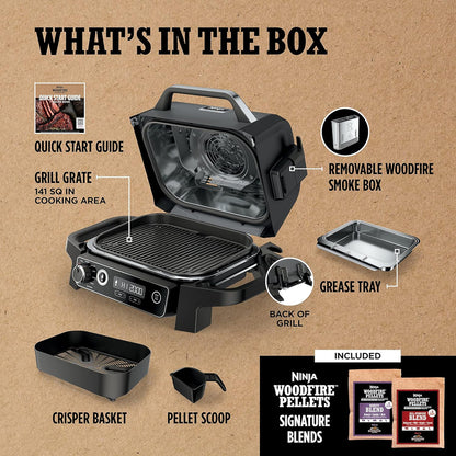 NINJA Woodfire Series 7-In-1 Portable Grill & Smoker