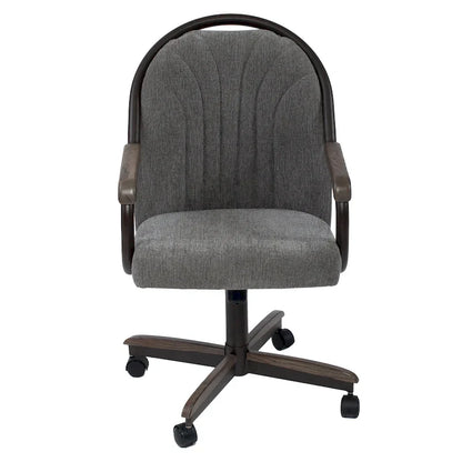 Casual Dining Cushion Swivel-and-Tilt Rolling Caster Chair