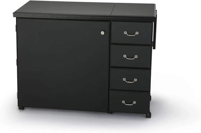 2025 353 Norma Jean Sewing Cabinet for Sturdy Sewing, Cutting, Quilting, and Crafting with Storage and Airlift, Black Finish