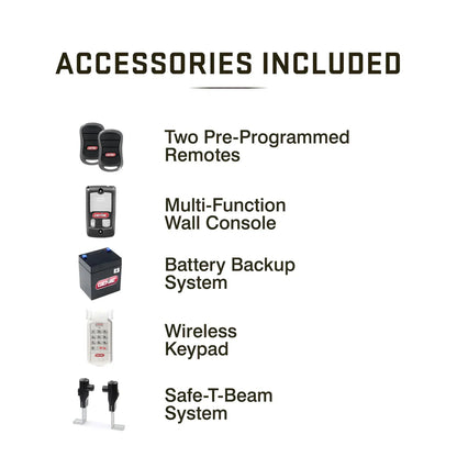 Chain Drive 750 3/4 HPc Garage Door Opener w/Battery Backup - Heavy Duty.