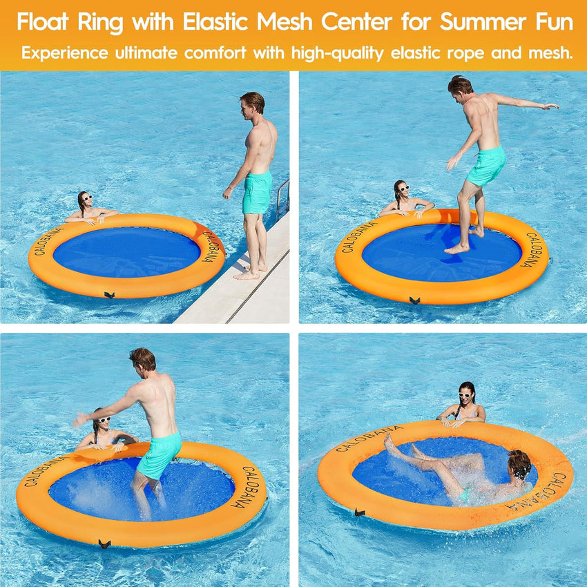 Round Floating Ring Hammock - Heavy Duty Inflatable Raft