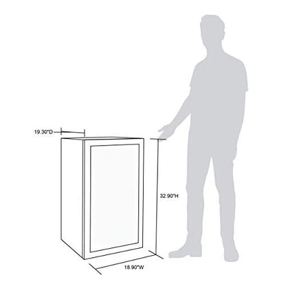 NewAir Beverage Refrigerator Cooler | 126 Cans Free Standing with Right Hinge Glass Door