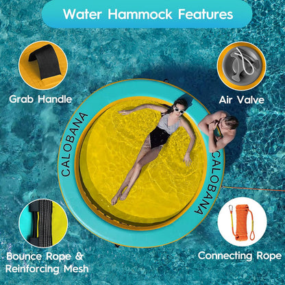 Round Floating Ring Hammock - Heavy Duty Inflatable Raft