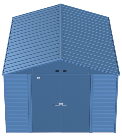Arrow Select Steel Storage Shed, 10x14, Blue Grey
