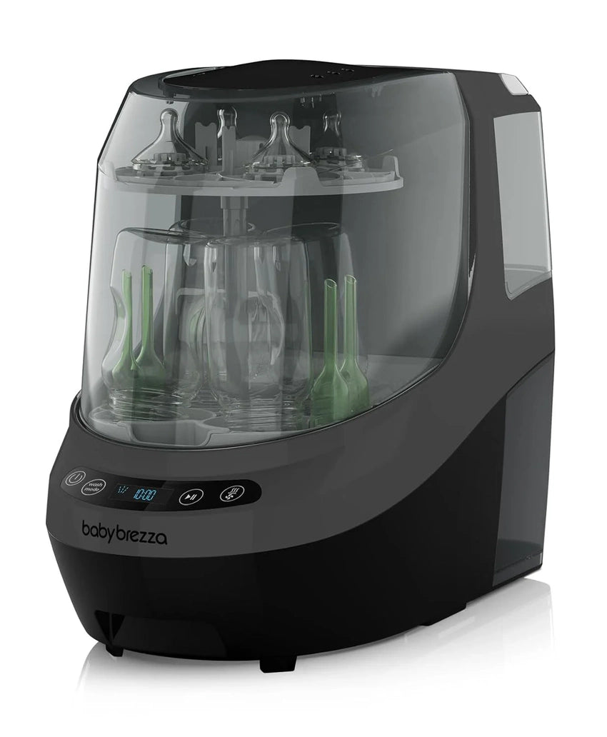 Baby Bottle Washer Pro - Baby Bottle Washer, Sterilizer + Dryer - All in One Machine Cleans Bottles, Pump Parts, & Sippy Cups - Replaces Hand Washing, Bottle Brushes and Drying Racks-Brezza