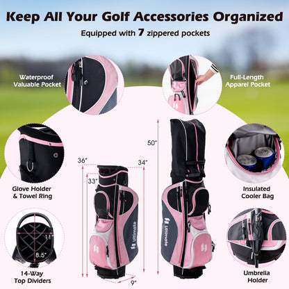 2025 Complete Golf Club Set for Women, 11 PCS Right Handed Golf Clubs with 460CC