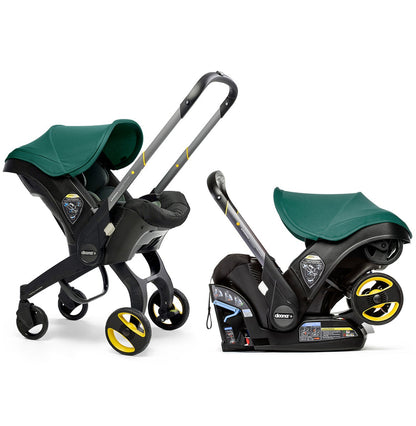 2025 Infant Car Seat Stroller with LATCH Base – Midnight Edition | Car to Stroller in Seconds, Aircraft Approved, Includes Essentials Bag