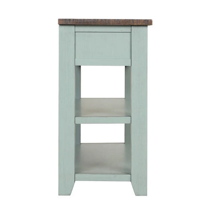 Wood Console Table with 3 Storage Drawers and 2 Shelves