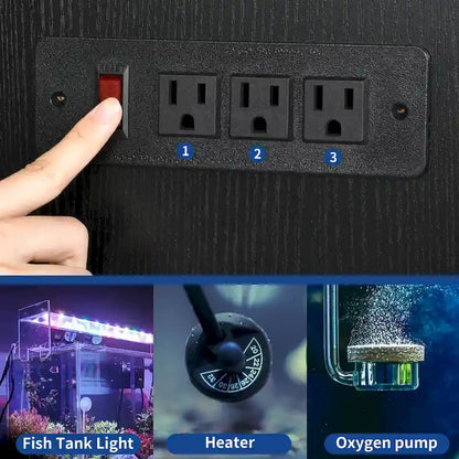 Moasis 40-50 Gallon Aquarium Stand Cabinet Fish Tank Stand with Power Outlets