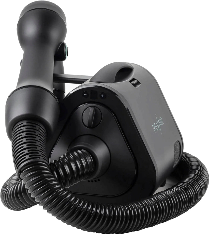 Reverse-Air Hair Dryer with Hair Clips – Black
