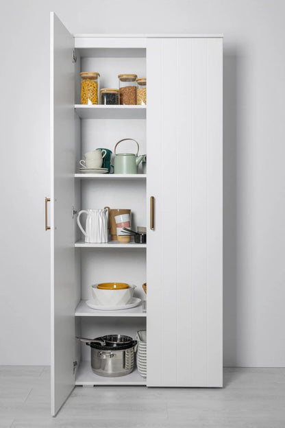 STOCKHOLM UNIVERSAL STORAGE CUPBOARD - VJ PANEL - DECO GOLD HANDLE