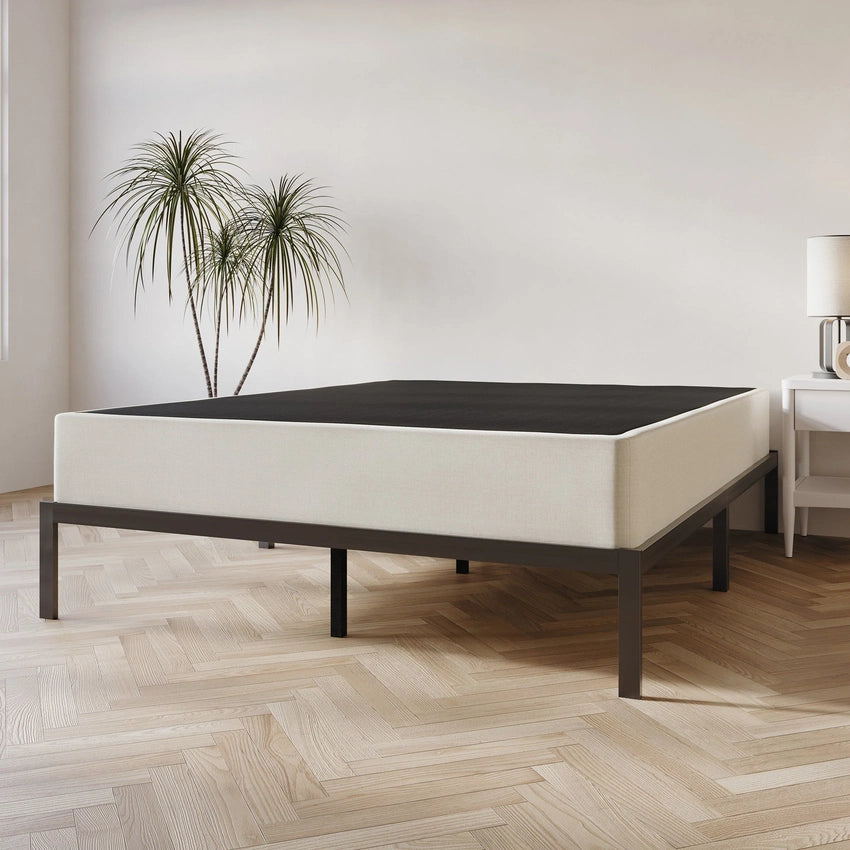 CraftPorch Solid Wood 8-Inch Box Spring Foundation with Wood Slats
