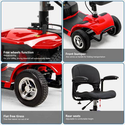 2025 UltraLite Mobility 4-Wheel Scooter, Portable & Lightweight, 14-Mile Range, Model A898