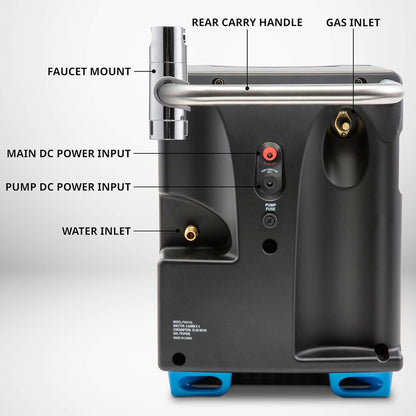 2025 Portable Propane Water Heater & Shower Pump w/Built-in Battery | Compact Outdoor Cleaning & Showering System w/LCD, Safety Shutoff & Carry Case, Instant Hot Water for Camping & Hiking