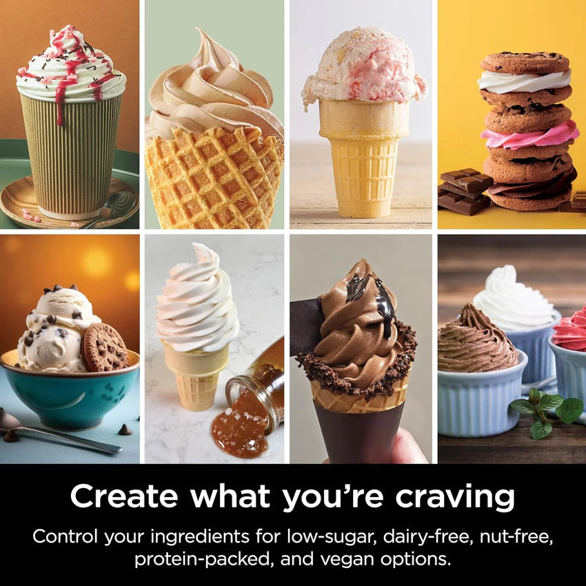 2025 Swirl by CREAMi Ice Cream and Soft Serve Maker, Sorbet, Milkshake, Frozen Yogurt, Low Calories Program & More, 13-in-1, Soft Serve Handle, (2) CREAMi Swirl 16oz Pints, For Kids & ALL ages, NC701