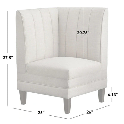 Lifestorey Kerrington 3-Piece Channel Back Upholstered Banquette Set