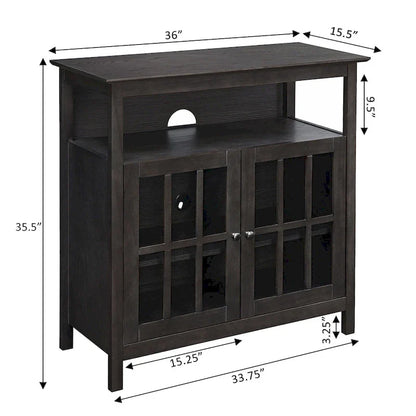 Convenience Concepts Big Sur Highboy 40 inch TV Stand with Storage Cabinets