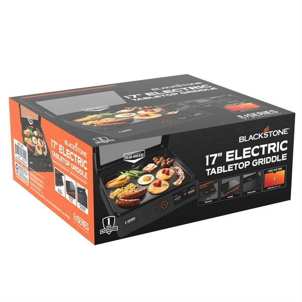 2025 Blackstone E-Series 17" Electric Tabletop Griddle with Hood, Black