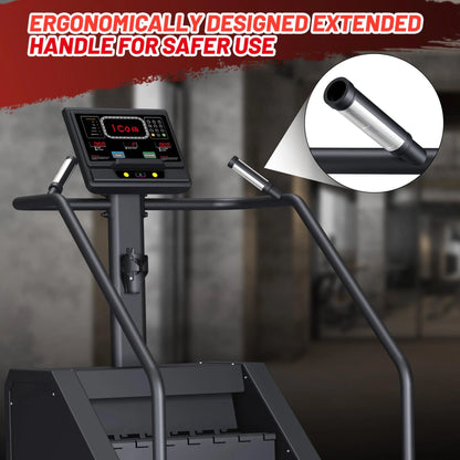 2025 Stepper Machine, Stair Stepper with LED Screen, Commercial Grade Stair Climber,Fitness Equipment with 15 Resistance Levels, 451LBS, 24-164 Steps/Minute,Black