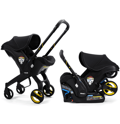 2025 Infant Car Seat Stroller with LATCH Base – Midnight Edition | Car to Stroller in Seconds, Aircraft Approved, Includes Essentials Bag