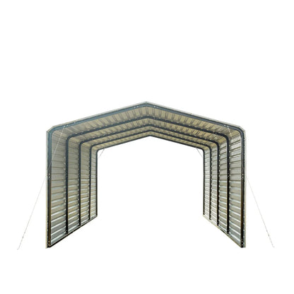 CP1220F 12' x 20' All-Steel Carport with Enclosed Sides