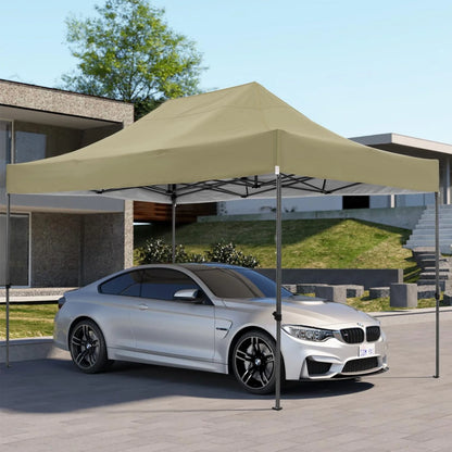 COBIZI 10x20 Heavy Duty Pop up Canopy Tent with 6 sidewalls Easy Up Commercial Outdoor Canopy Wedding Party Tents for Parties All Season Wind & Waterproof Gazebo with Roller Bag,Black(Frame Thickened)