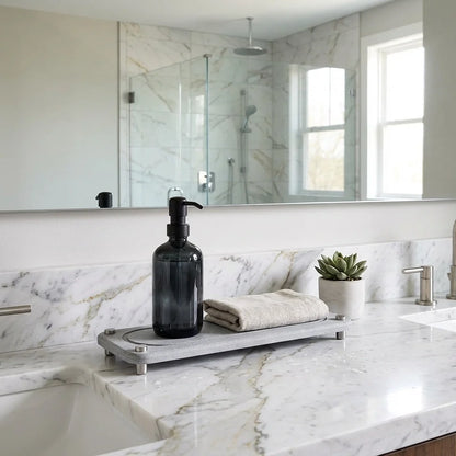 Vtlan™ InstaDry Diatomite Stone Sink Tray - Fast-Drying Countertop Organizer with Stainless Steel Legs