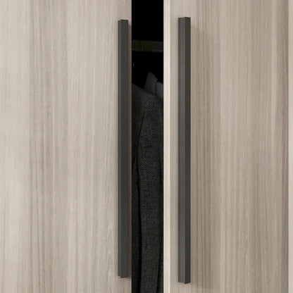 Modern Freestanding Solid Wood Wardrobe Closet With Storage Shelves