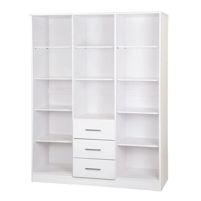 Palace Imports 100% Solid Wood Cosmo 3-Door Wardrobe Armoire with Solid Wood or Mirrored Doors