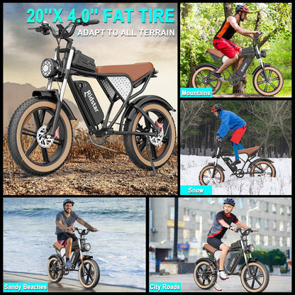 Electric Bike Q20, 2000W, 37Mph, 20" Fat Tires