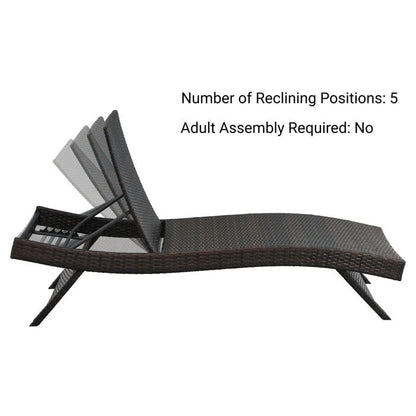 All Weather Wicker Chaise Lounge - Set of 2