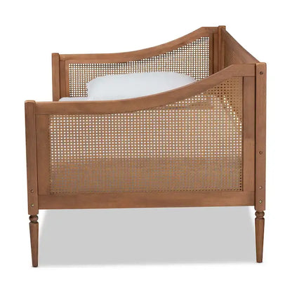 Ogden Mid-Century Modern Synthetic Rattan Daybed-Twin