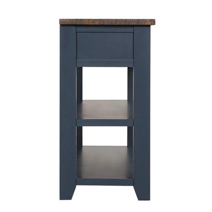 Wood Console Table with 3 Storage Drawers and 2 Shelves